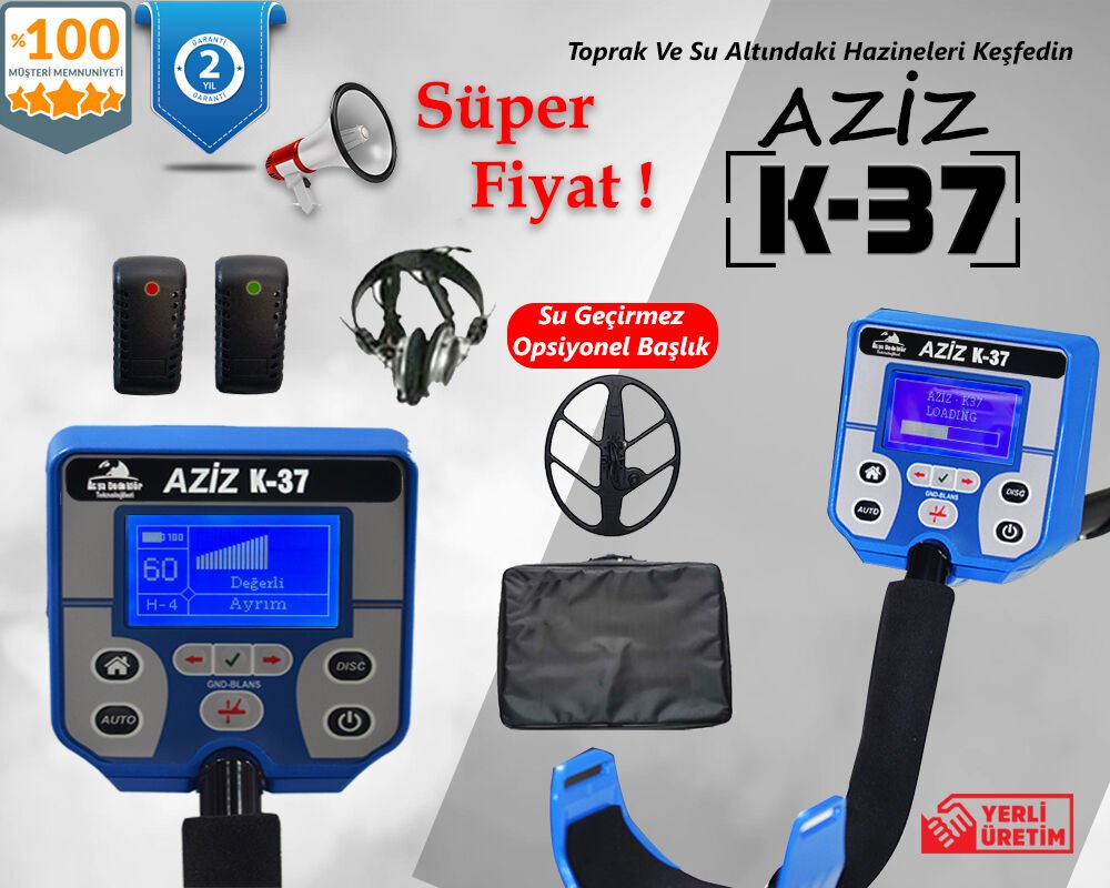 Aziz K-37 Altın Define Dedektörü