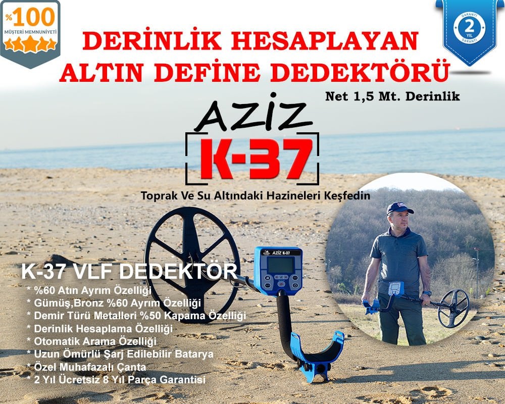 Aziz K-37 Altın Define Dedektörü